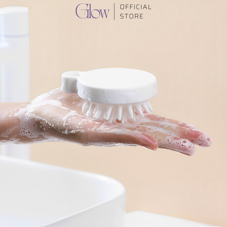 Lược Gội Đầu Massage Silicone Gai Tròn Massage Giảm Stress, Giảm Rụng Tóc GLOW WAXING-1031