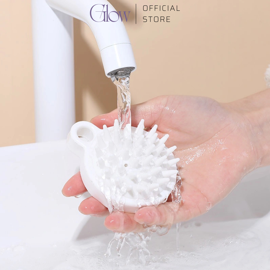Lược Gội Đầu Massage Silicone Gai Tròn Massage Giảm Stress, Giảm Rụng Tóc GLOW WAXING-1031