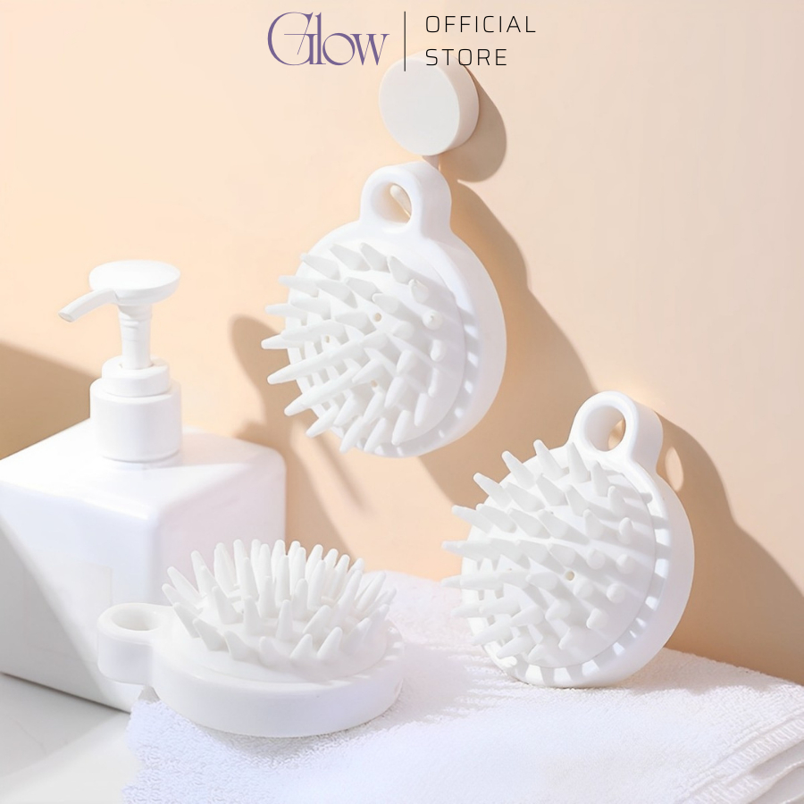 Lược Gội Đầu Massage Silicone Gai Tròn Massage Giảm Stress, Giảm Rụng Tóc GLOW WAXING-1031