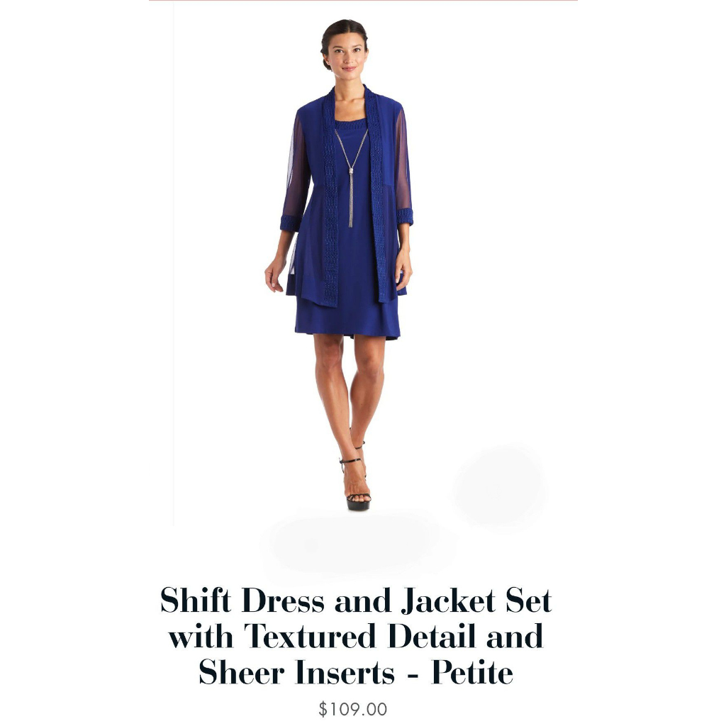 Bộ váy và áo khoác R&M Richards, vnxk, xuất dư, sang xịn