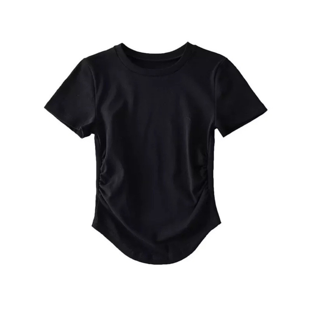 Áo Thun Nữ Vạt Bầu Nhún Eo Siêu Xinh Áo Kiểu Nữ Chất Vải Thun - N2B