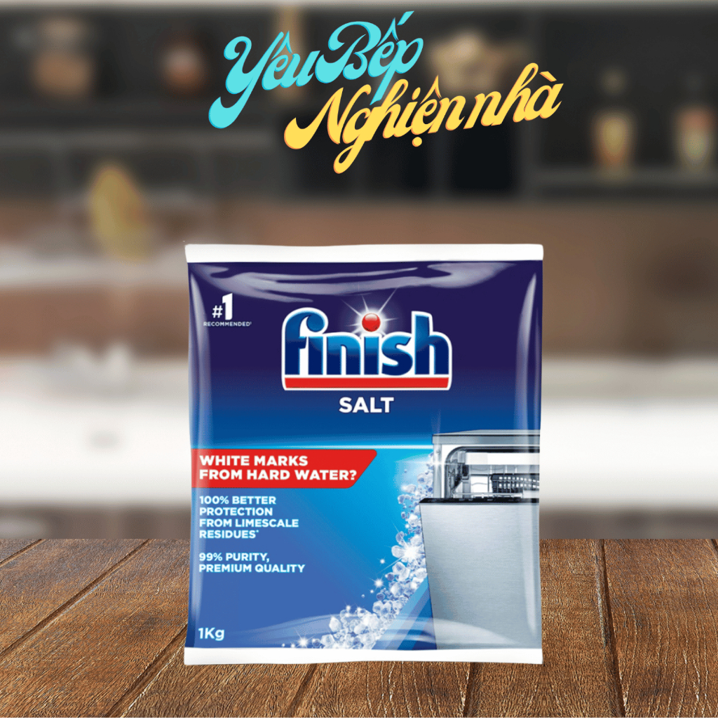 Muối rửa bát Finish loại 1kg Nhập khẩu Chính Hãng