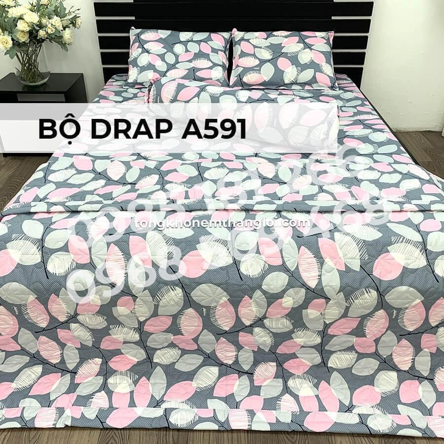Bộ Drap 1m4 + mền  cao cấp chần gòn thoáng mát
