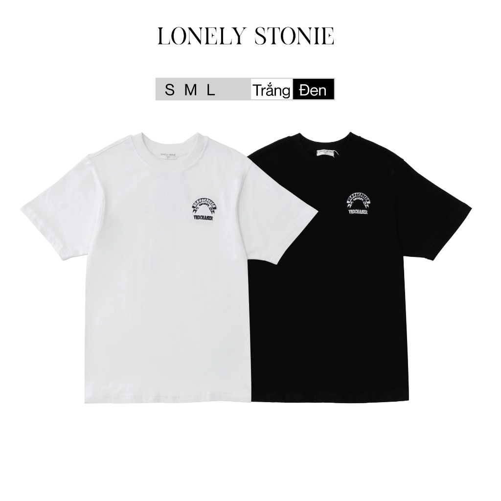 Áo Phông VND CHASER Màu Trắng/Đen - Chất Liệu Cotton Form Unisex Dáng Xuông Cho Nam/Nữ