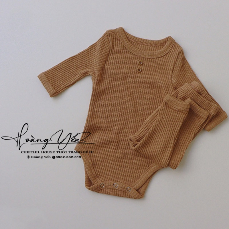 Set Bộ Body Len Tăm Hàn Quốc Cho Bé Trai Bé Gái