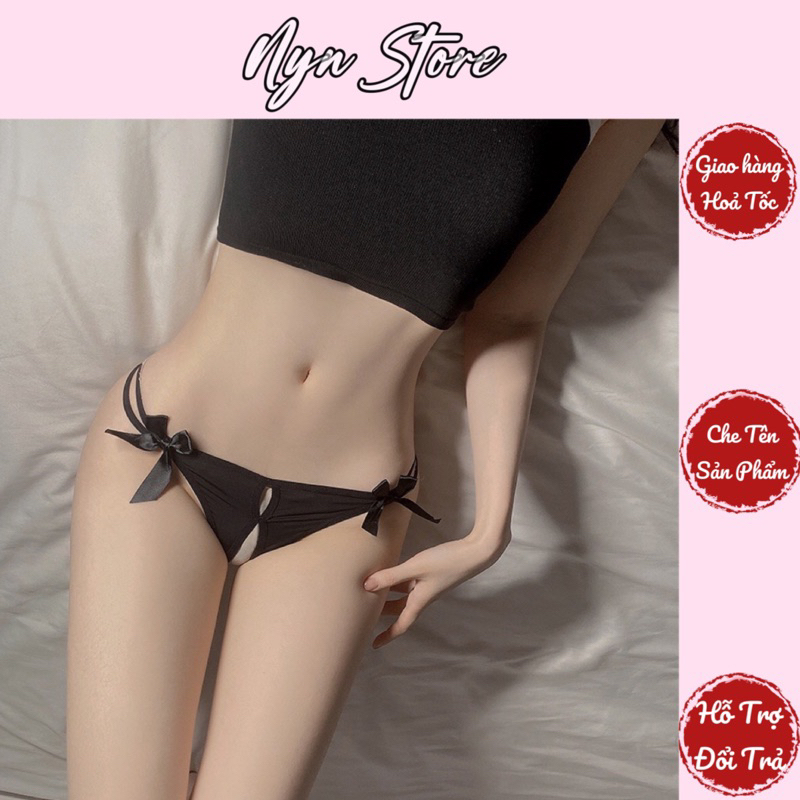 Quần Lót Lọt Khe Xẻ Đáy Phối Nơ Sexy Gợi Cảm
