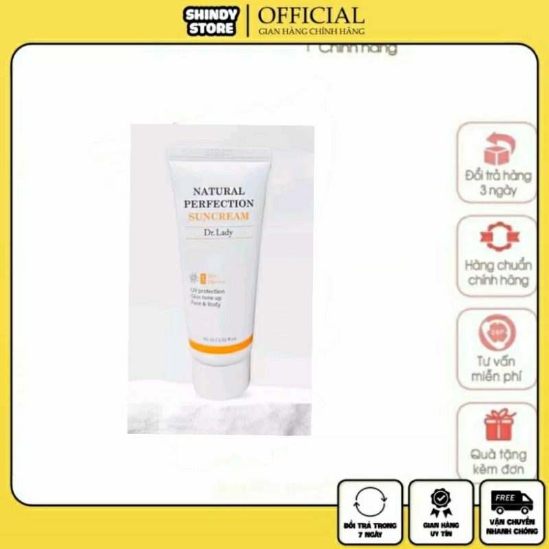 Kem chống nắng Dr. Lady Suncream 60ml nâng tone đẹp, kiềm dầu tốt