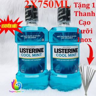 Nước Súc Miệng Listerine Diệt Khuẩn Cool Mint 750ml/250ml