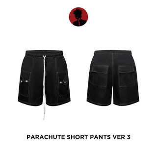 Quần đùi dù 650 - ver2 màu đen - parachute short pants - hungocb.studio