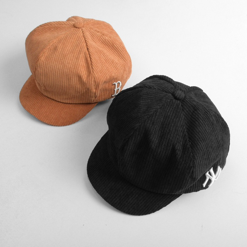 Mũ nồi MLB Corduroy Newsboycap Boston, mũ trái bí Meowist