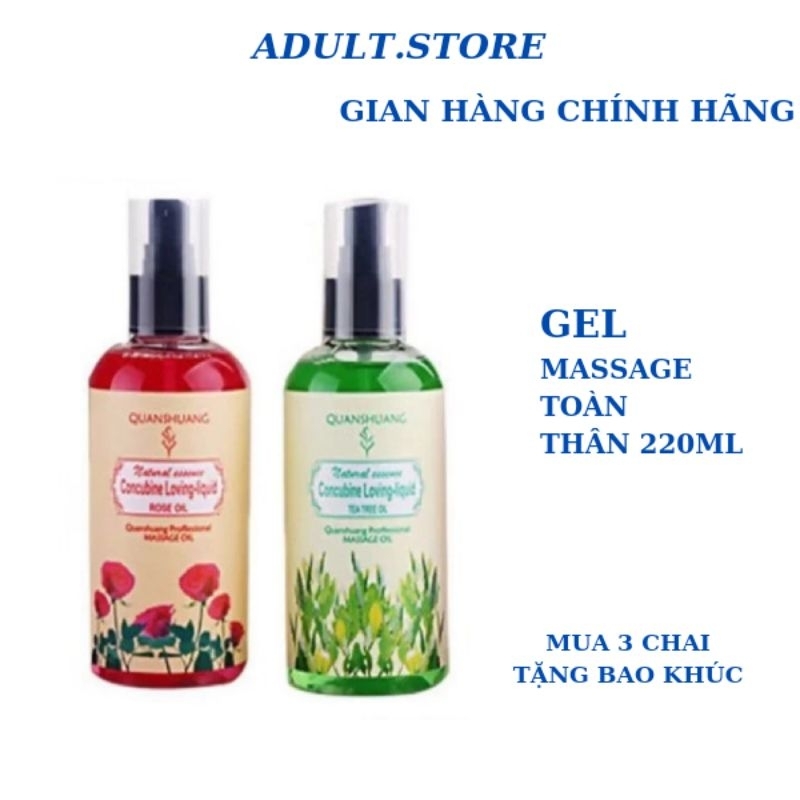 Tinh dầu Massage body gel massage toàn thân QuanShuang hương thiên nhiên hàng Đài Loan lọ 200ml