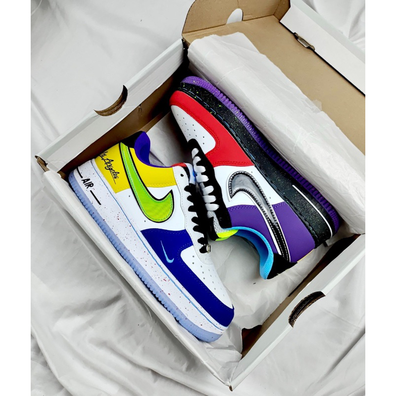 Giày Thể Thao Nike_Air Force 1 07 Lv8 What The La, Giày Sneaker Af1 7 Màu Nyc Cổ Thấp