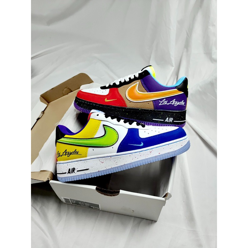 Giày Thể Thao Nike_Air Force 1 07 Lv8 What The La, Giày Sneaker Af1 7 Màu Nyc Cổ Thấp