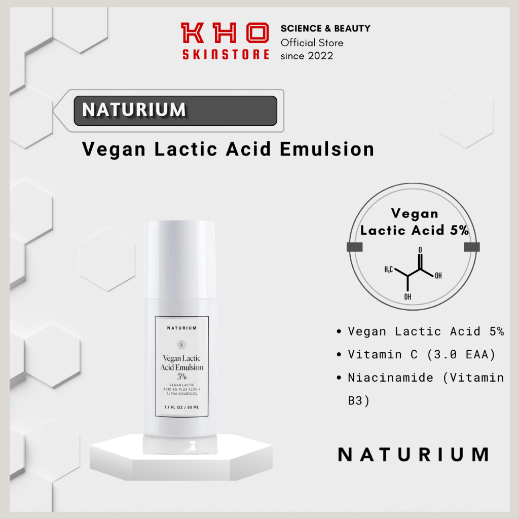 Naturium Sữa dưỡng da mờ thâm căng bóng Vegan Lactic Acid 5%