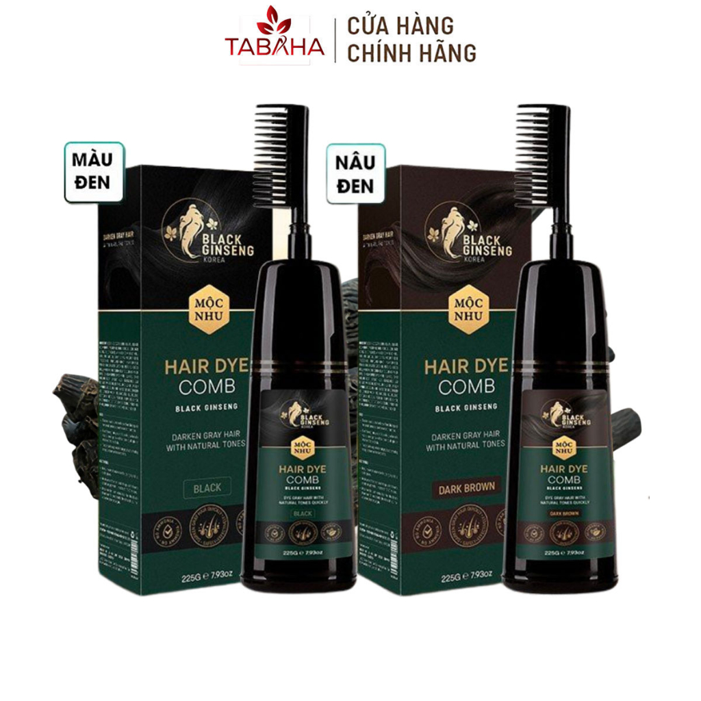 Dầu Gội Hắc Sâm Mộc Nhu Phủ Đen Mái Tóc Bạc 225G - Hair Dei Comb Black Ginseng Shampoo