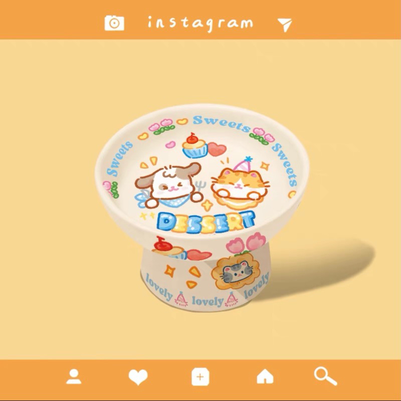 Bát ăn chống gù + thảm lót cute cho chó mèo ✨