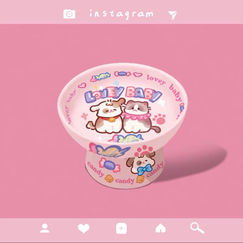 Bát ăn chống gù + thảm lót cute cho chó mèo ✨