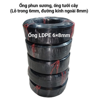 Ống phun sương 8mm, ống tưới cây 6x8mm, ống ldpe 6mmx8mm
