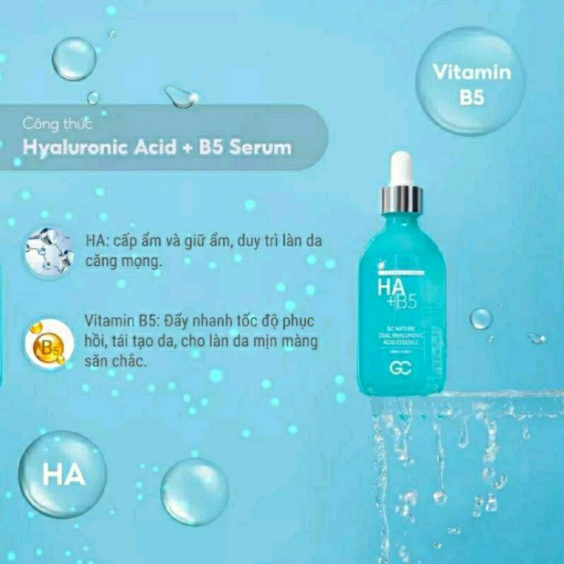 Serum Huyết thanh HAB5 GC cấp nước siêu tốc giúp da căng bóng phục hồi siêu đỉnh