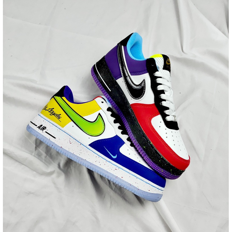 Giày Thể Thao Nike_Air Force 1 07 Lv8 What The La, Giày Sneaker Af1 7 Màu Nyc Cổ Thấp