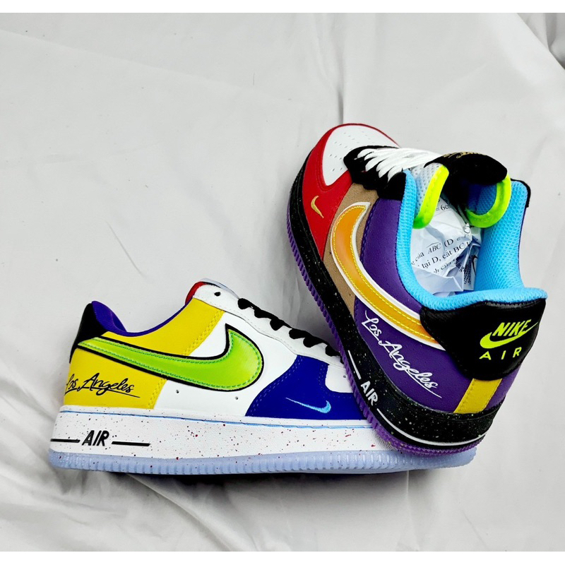Giày Thể Thao Nike_Air Force 1 07 Lv8 What The La, Giày Sneaker Af1 7 Màu Nyc Cổ Thấp