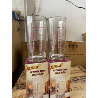 Ly thủy tinh chia vạch quà tặng sữa glucerna