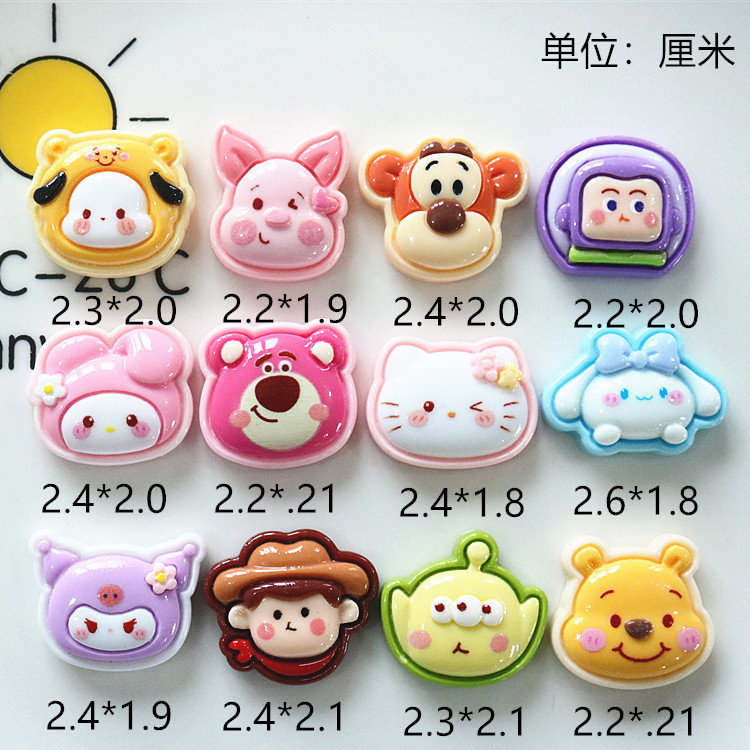 Sticker/jibbitz/Charm 3D toy story gấu dâu hello kitty cài gắn dép cross cực kì dễ thương nhà Cá Sấu Béo