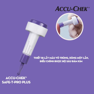 kim lấy máu accu-chek safe-T-pro plus/ kim lấy máu không đau an toàn ít đau chính hãng điều chỉnh cấp độ
