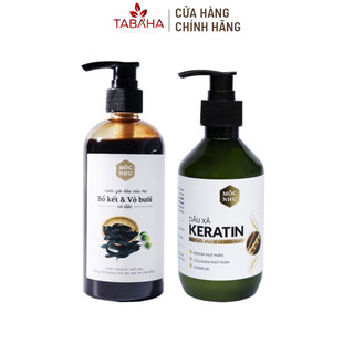 Combo Nước Gội Đầu Bồ Kết Vỏ Bưởi 300ml + Dầu Xả  Mộc Nhu 300ml