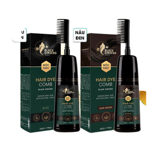 Dầu Gội Nhuộm Tóc Mộc Nhu Phủ Bạc Hắc Sâm Đen MÀU ĐEN + NÂU ĐEN