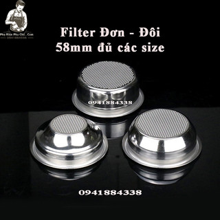 Giỏ Lọc Đơn Đôi 58mm - Basket 58mm - Linh Kiện Máy Pha Cà Phê