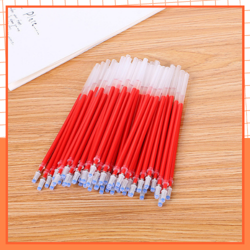 Combo 10 Ngòi Bút Gel MEKI Ruột Bút Gel 0,5mm 13cm Đủ Màu Đen Đỏ Xanh, Lắp Vừa Bút Gel Nắp Cài