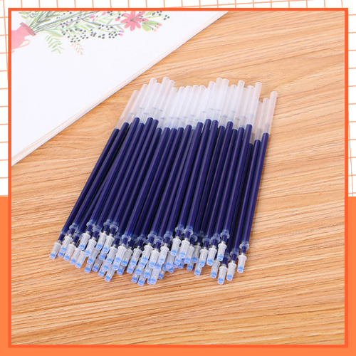 Combo 10 Ngòi Bút Gel MEKI Ruột Bút Gel 0,5mm 13cm Đủ Màu Đen Đỏ Xanh, Lắp Vừa Bút Gel Nắp Cài