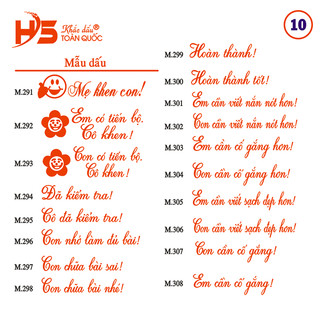 [M10.291-M10.308] Con dấu nhận xét học sinh tiểu học