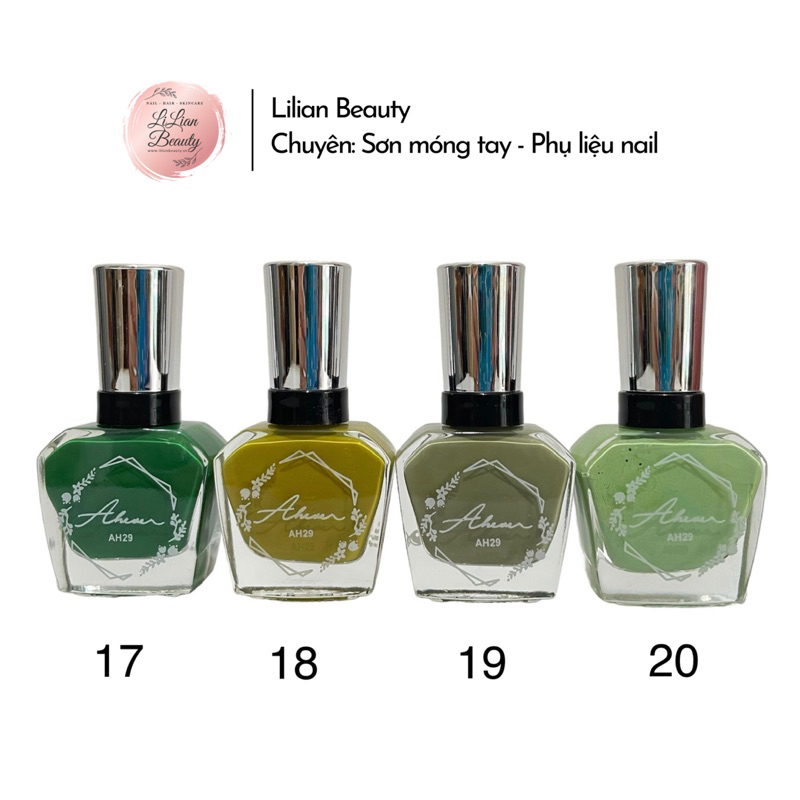 Combo 4 chai sơn móng tay thường Ah29 màu đẹp, dễ sử dụng, dung tích 17ml