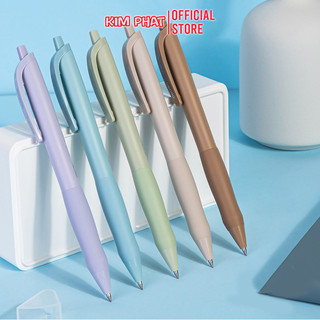  Set 03 Chiếc Bút bi nước mực Gel Deli S60-A5 - Mực đen - Ngòi 0.5mm - Ruột thay thế S206 