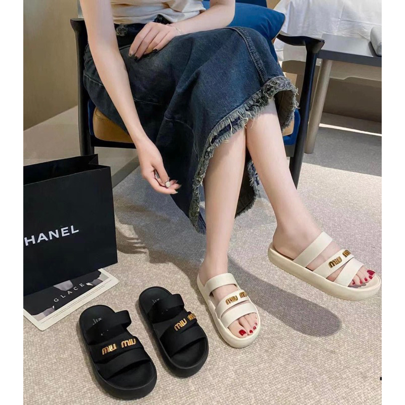 Dép lê Miu dây chéo HLS