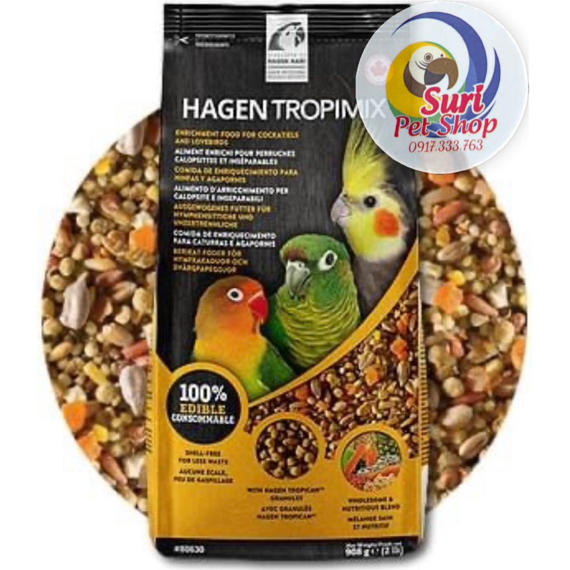 Hạt HAGEN TROPIMIX SMALL PARAKEETS dành cho vẹt nhỏ gói nguyên seal 908g