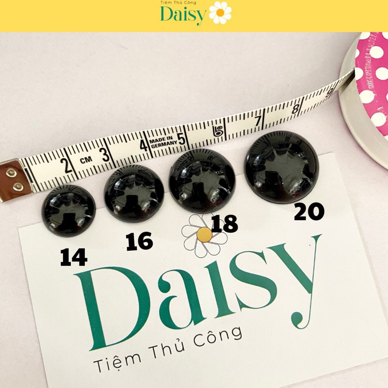 Set 10 Cái Mắt Thú Dán Size 14-20mm
