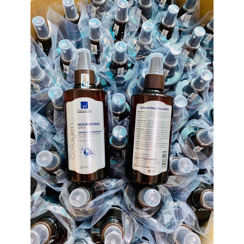 XỊT DƯỠNG TÓC COLLAGEN WELLNOW SIÊU THƠM VÀ MỀM MƯỢT 250ML