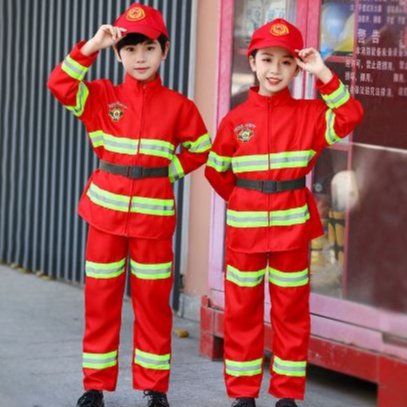 Trang Phục Lính Cứu Hỏa Trẻ Em, Người Lớn. Sét Đồ Cảnh Sát Phòng Cháy Chữa Cháy Cho Bé Trai, Bé Gái