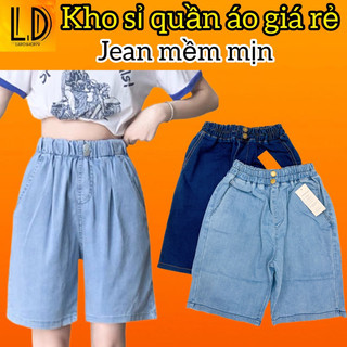 Quần ngố jean nữ lưng thun co giãn form đẹp chuẩn