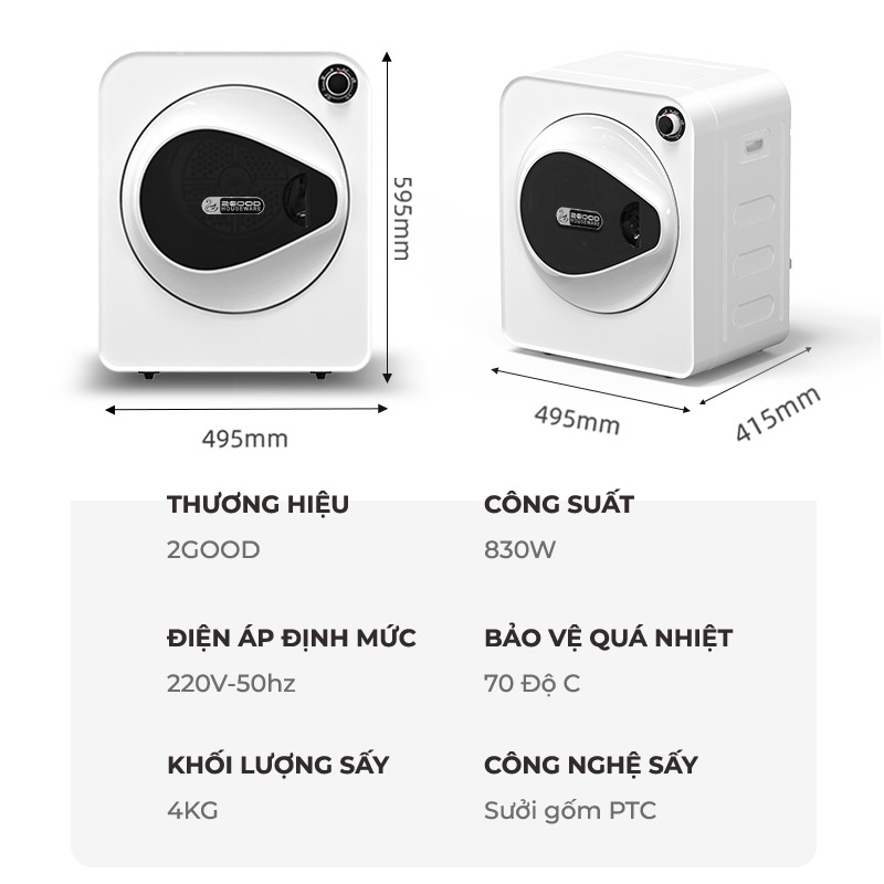 Máy sấy quần áo 2Good