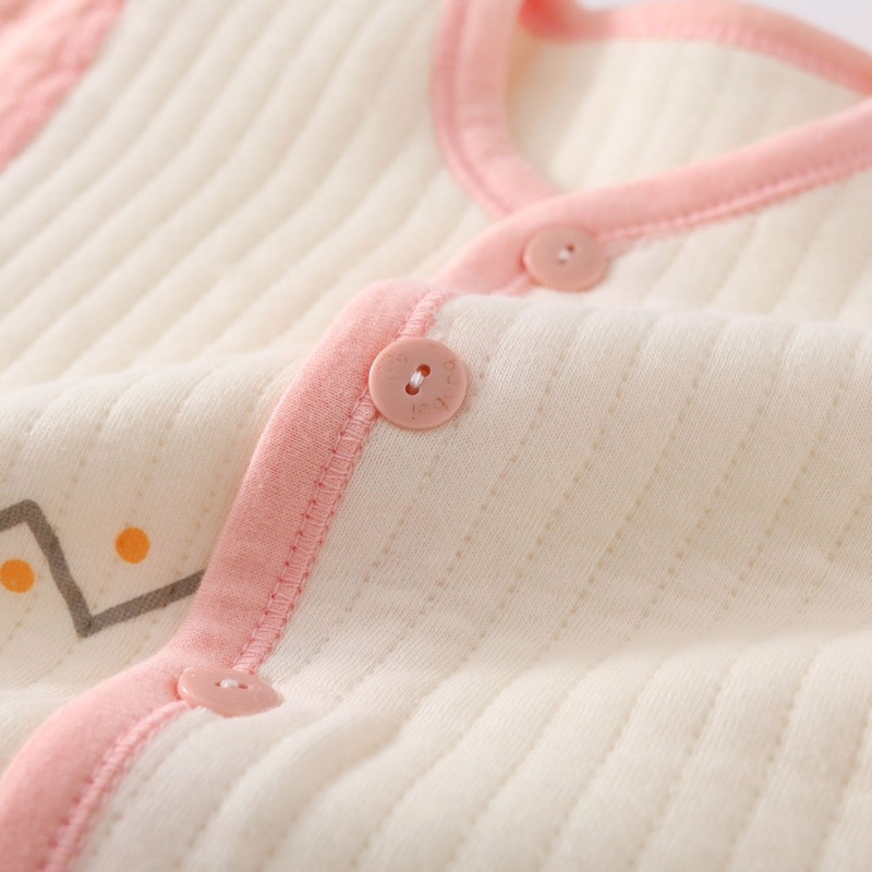 Bộ trần bông không viền đường may cho bé trai bé gái mặc thu đông Hàng Quảng Châu cao cấp