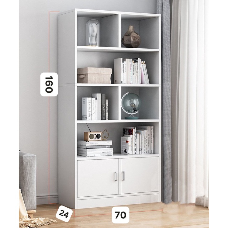 Tủ Sách - Kệ Gỗ Đựng Đồ Đa Năng Dùng Làm Vách Ngăn Phòng Khách, Văn Phòng Tiện Ích