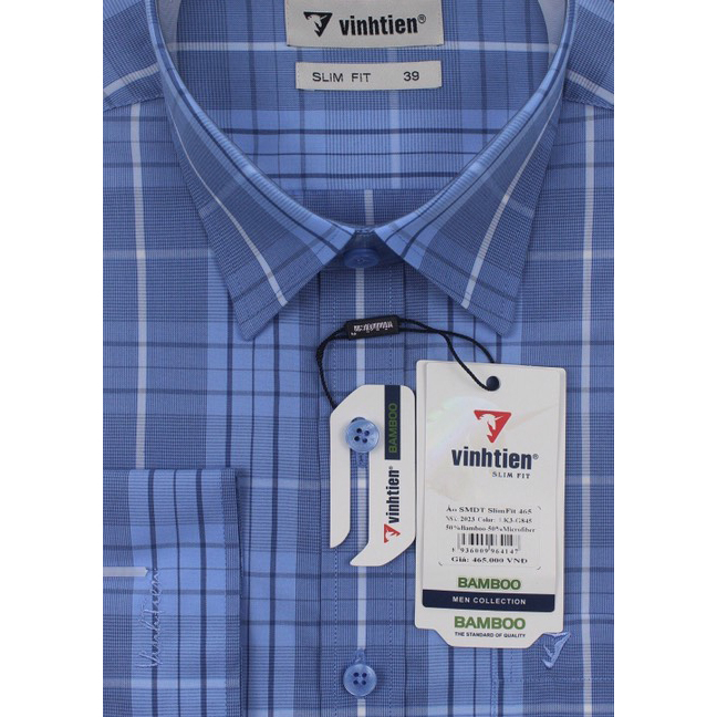 Áo Sơ Mi Dài Tay Bambo Dáng Slimfit Vĩnh Tiến G845