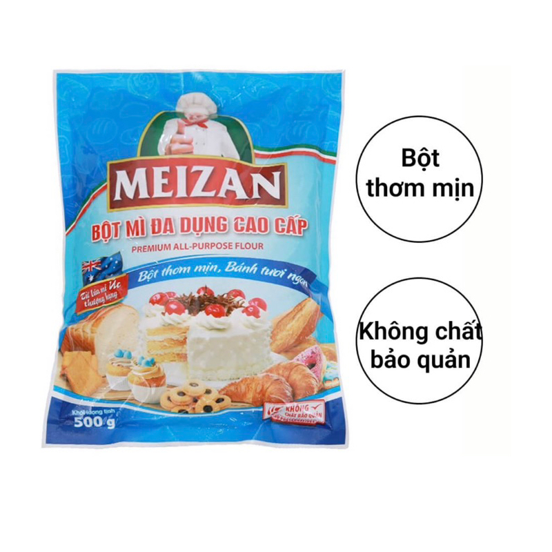 Bột mì đa dụng Meizan cao cấp gói 500gr
