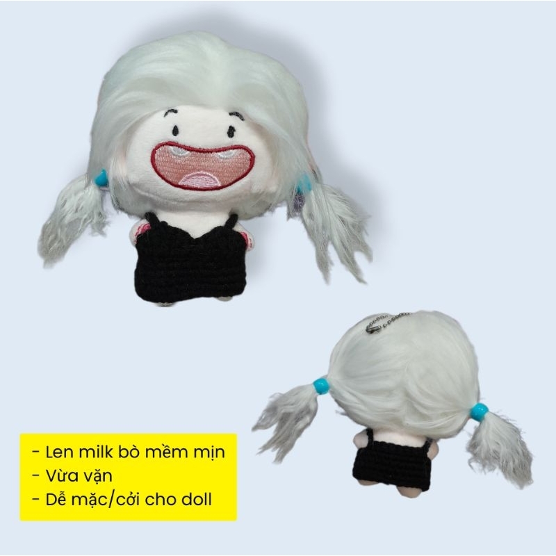 Váy len hai dây cho doll 10cm/búp bê cung hoàng đạo
