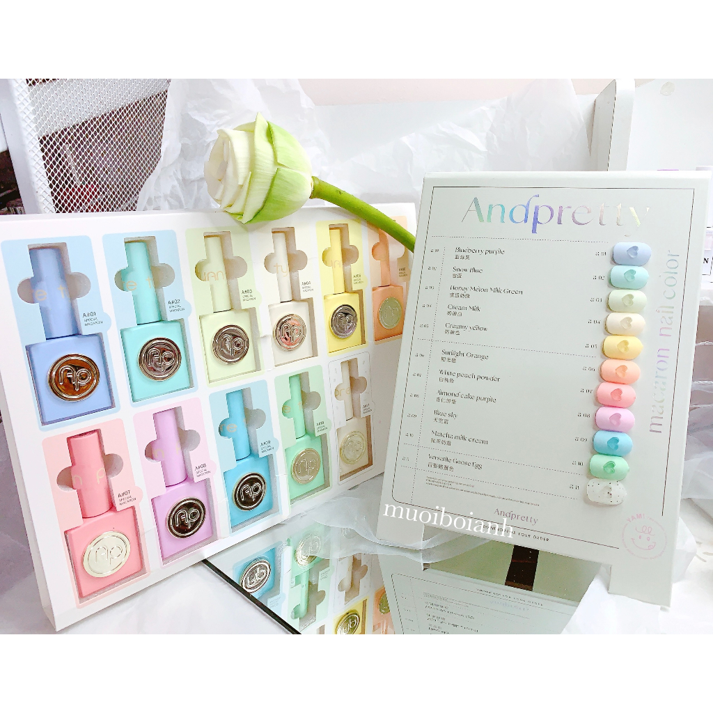 Set sơn Andpretty 11 màu tặng kèm bảng màu