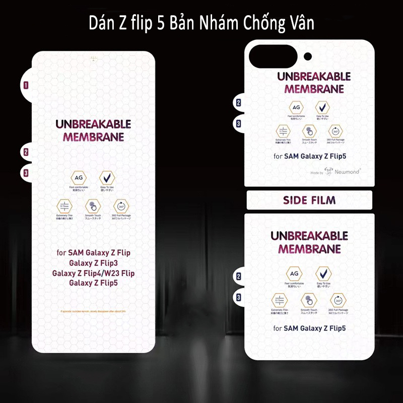 Dán màn hình Samsung Z Flip 5 / Samsung Z Flip 3 5G / Z Flip 4 full màn dẻo trong suốt - Dán dẻo Samsung Galaxy Z Flip 5